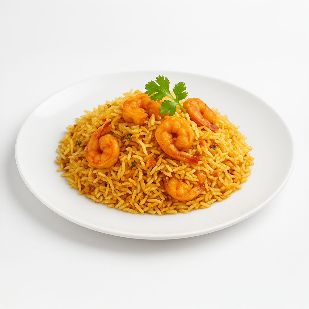 أرز برياني بالجمبري - Shrimp biryani rice