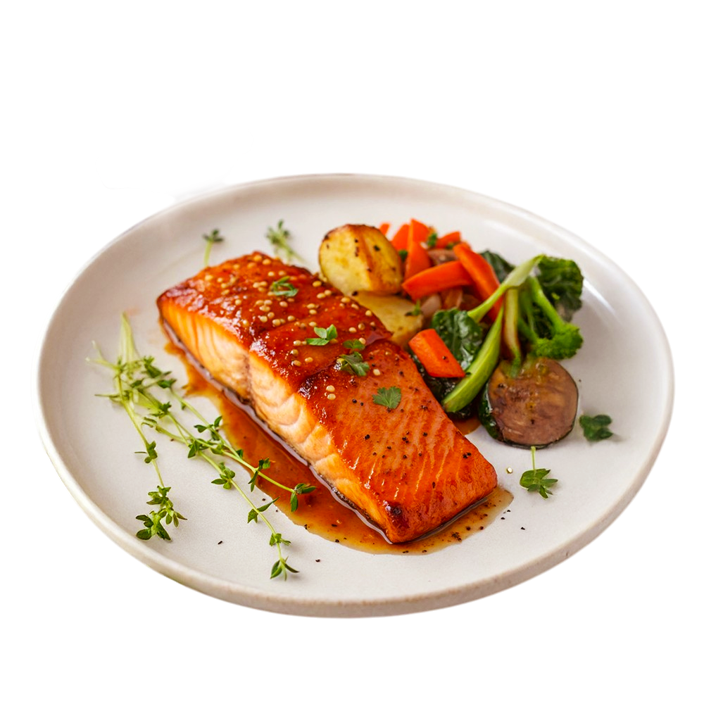 سلمون بالخضار - Salmon with vegetables